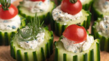 Delicious Cucumber Bites with Herbs Cream Cheese and Cherry Tomato Recipe: A Perfect Appetizer for Any Occasion