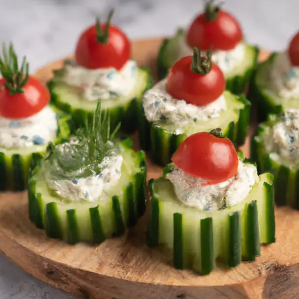 Delicious Cucumber Bites with Herbs Cream Cheese and Cherry Tomato Recipe: A Perfect Appetizer for Any Occasion