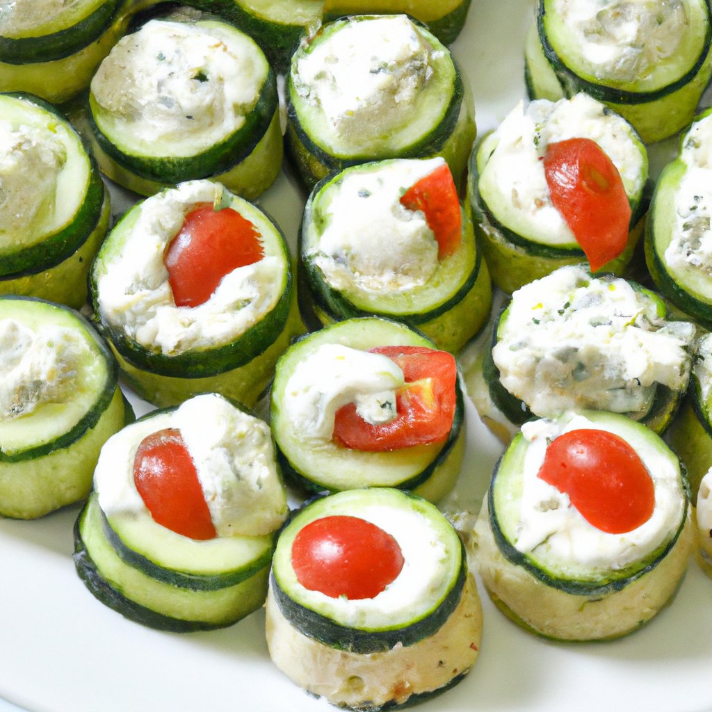 Cucumber Bites with Herbs Cream Cheese and Cherry Tomato Ingredients