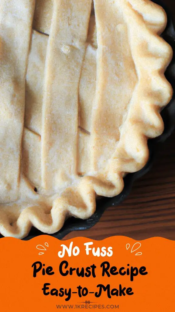 Delicious pie with flaky no-fuss crust, topped with whipped cream. Pin it