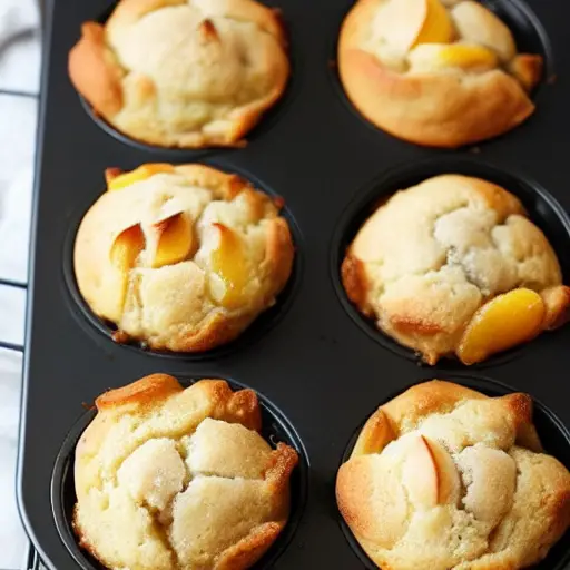 Easy Peach Cobbler Muffins Recipe