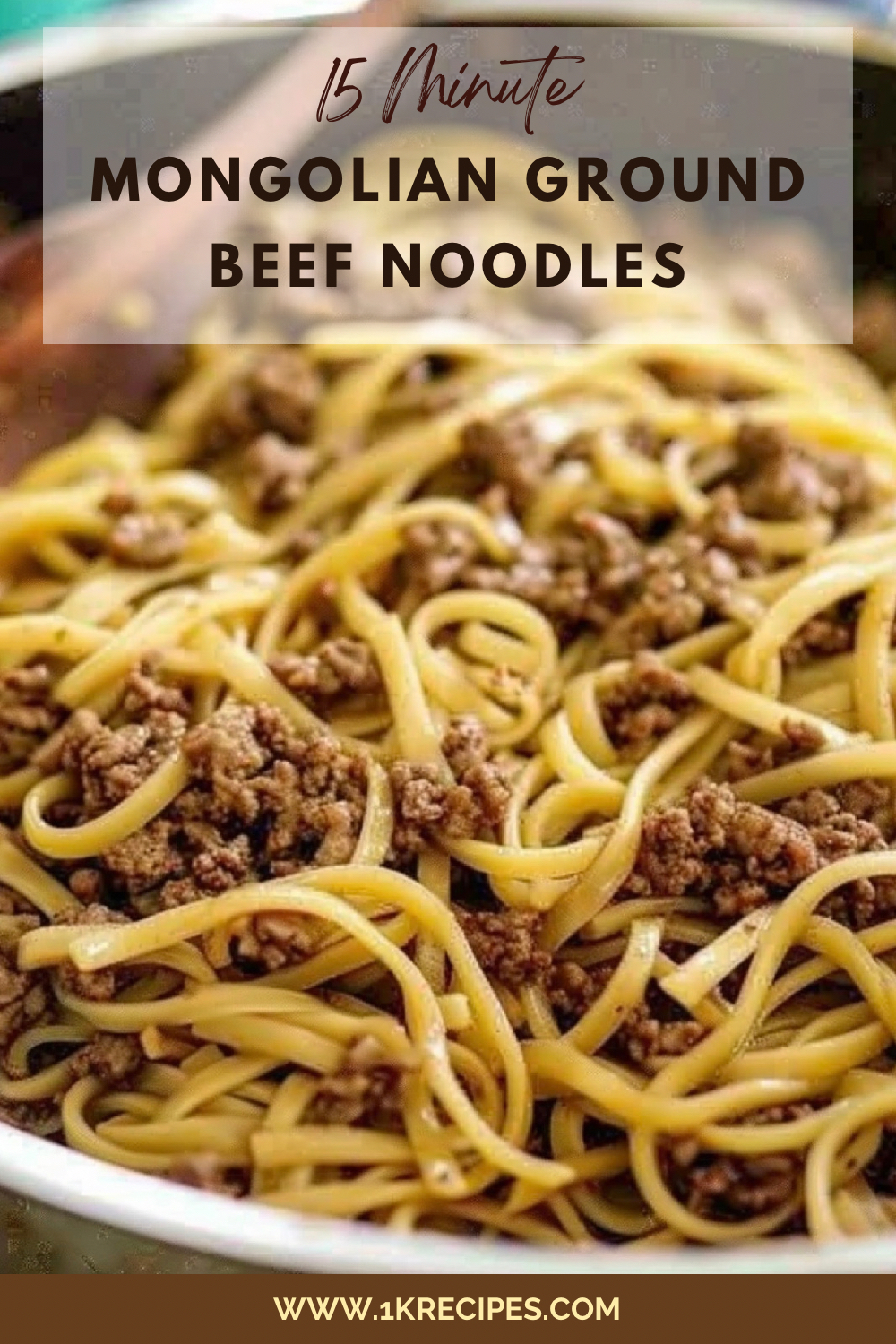 15 Minute Mongolian Ground Beef Noodles – 1k Recipes!