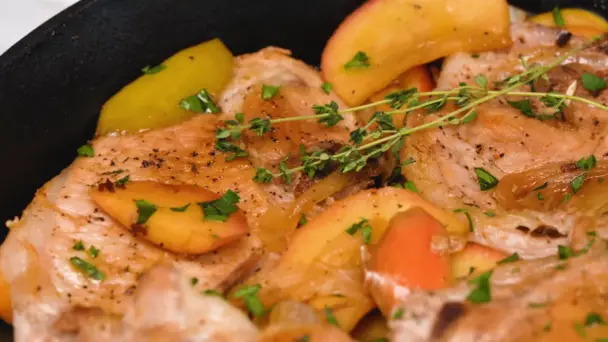 Caramel Apple Pork Chops