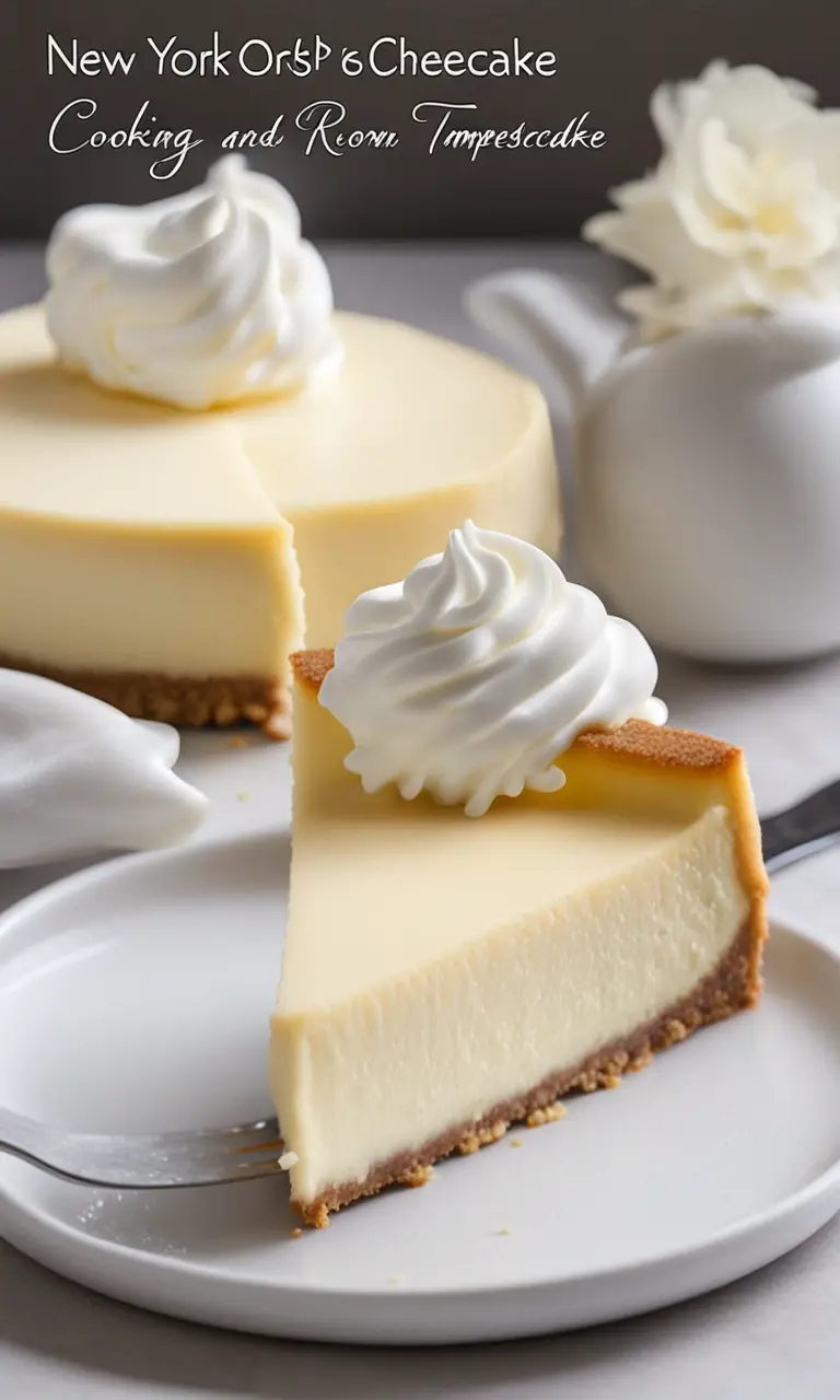 The perfect New York Cheesecake served on a plate, ready to be savored.