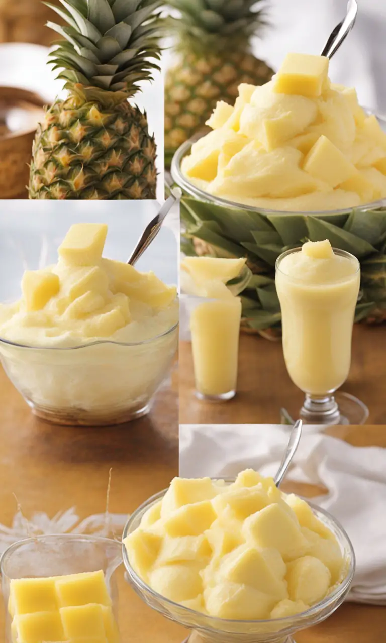 Serving Creamy Dole Pineapple Whip.