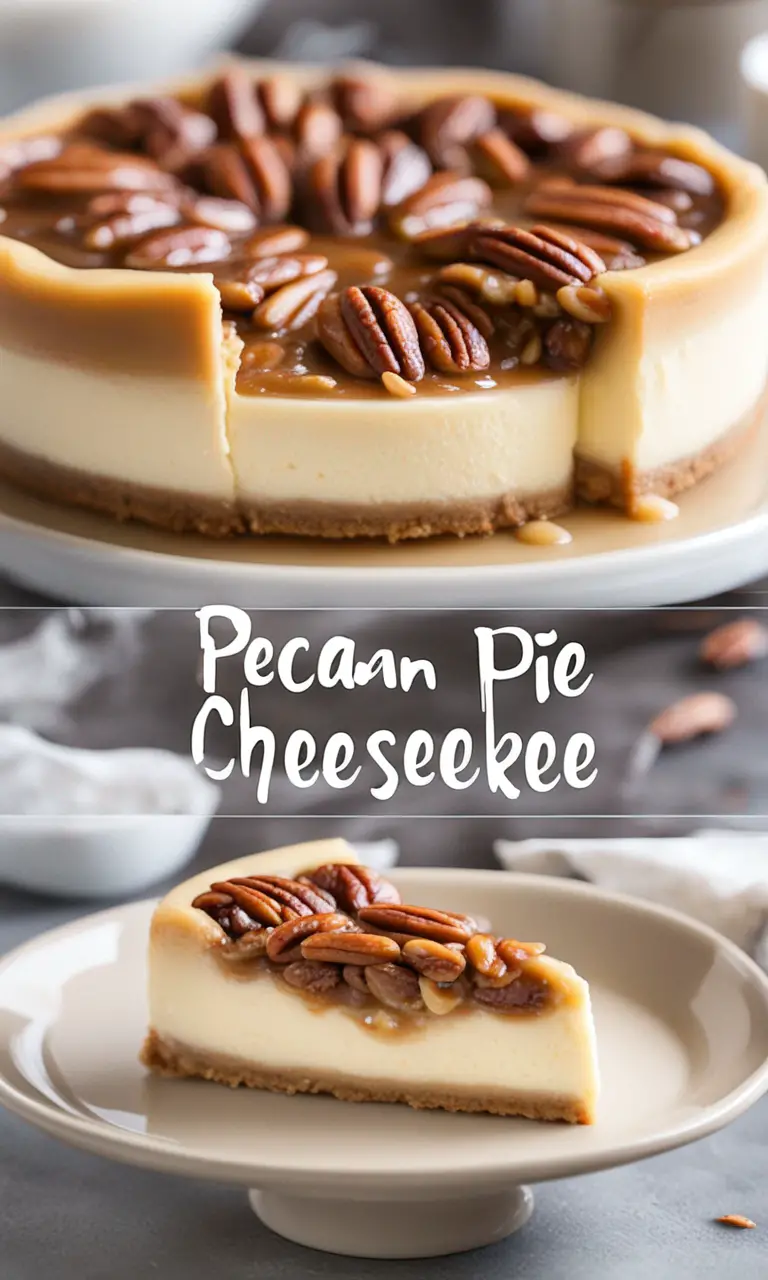 Love this Pecan Pie Cheesecake Recipe? Pin it to your Dessert Board on Pinterest.