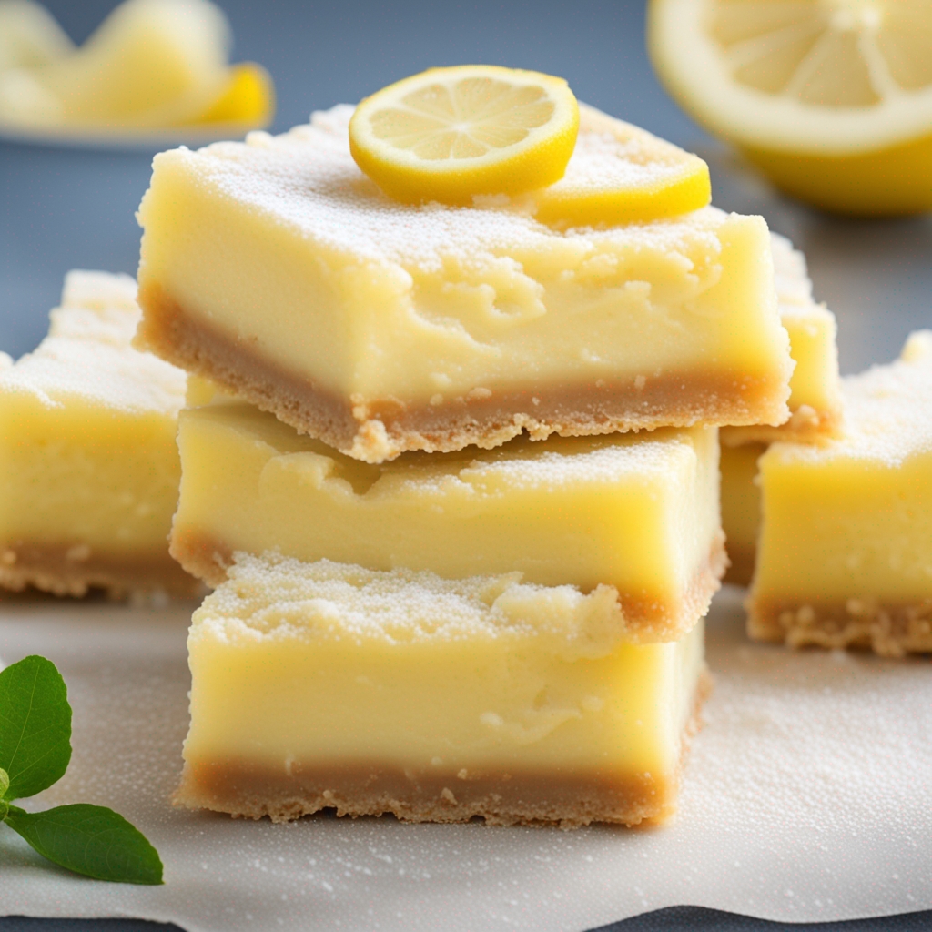 Creamy Lemon Squares, Creamy Lemon Squares Recipe, Creamy Lemon Squares Ingredients