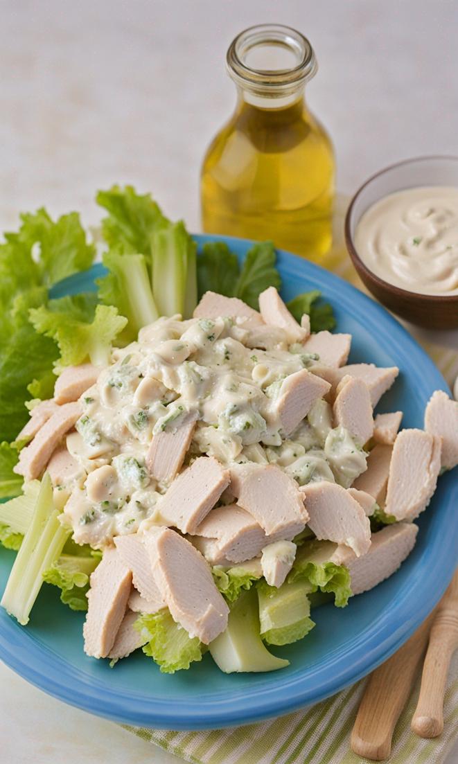 A delicious serving of Deli-Style Chicken Salad on artisanal bread.