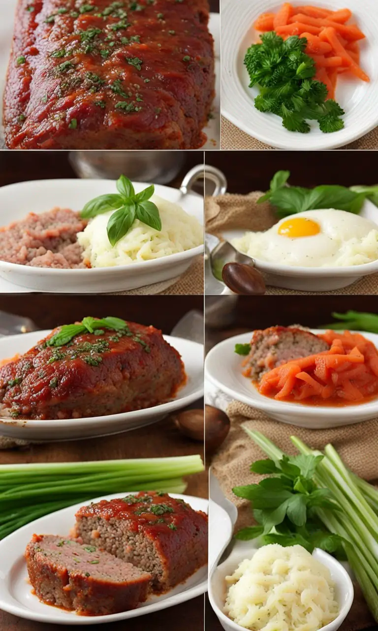 Ingredients for Italian Meatloaf arranged on a kitchen counter