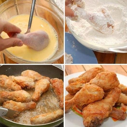 KFC-style chicken recipe ingredients.