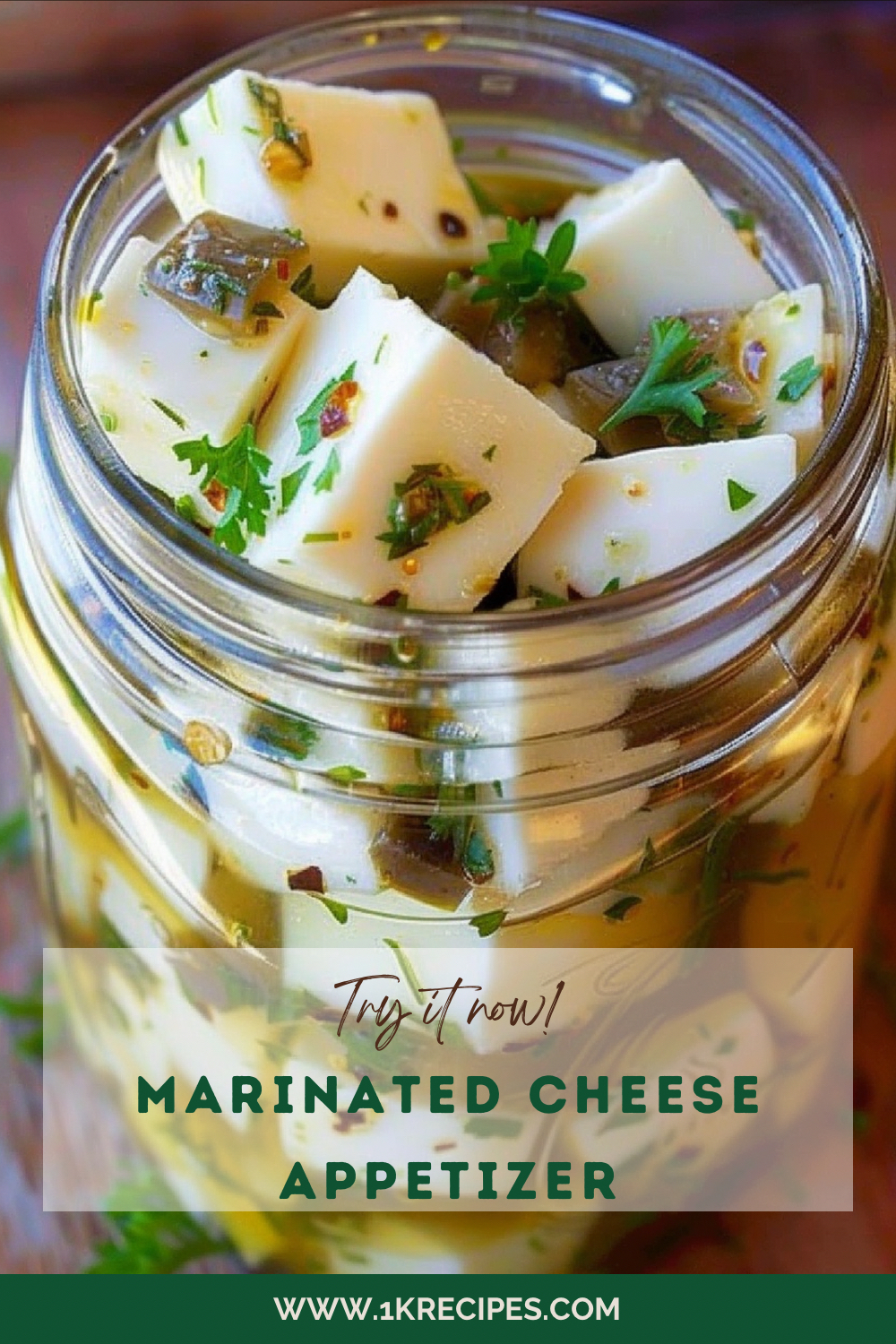 Ultimate Marinated Cheese Appetizer Pinterest Pin