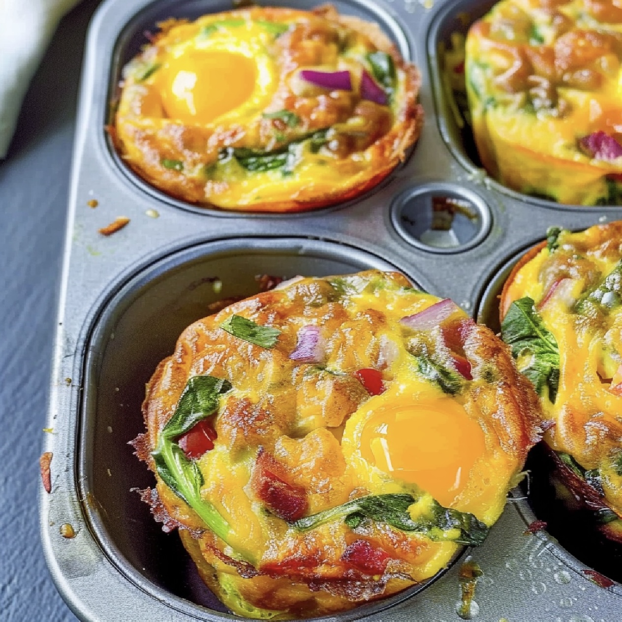 Prep once, eat healthy all week with these delicious and nutritious high-protein egg muffins. Perfect for breakfast or a snack!