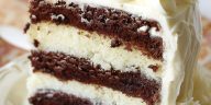 3-Ingredient White Layer Cake with Fudgy Brownie Recipe