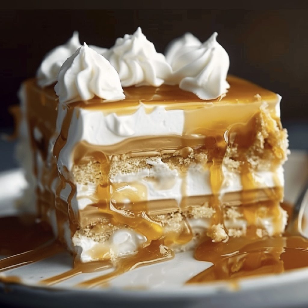 Quick & Delicious Ritz Cracker Salted Caramel Icebox Cake – 1k Recipes!