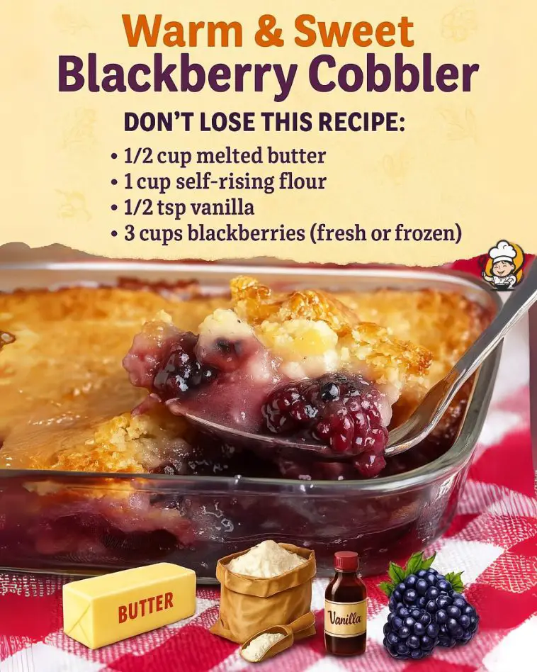 Warm & Sweet Blackberry Cobbler